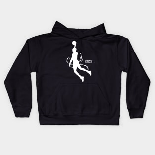funny basketball dunking Kids Hoodie